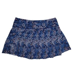 Blue Paisley Tennis Pickle Ball Golf Skirt Xl XXL